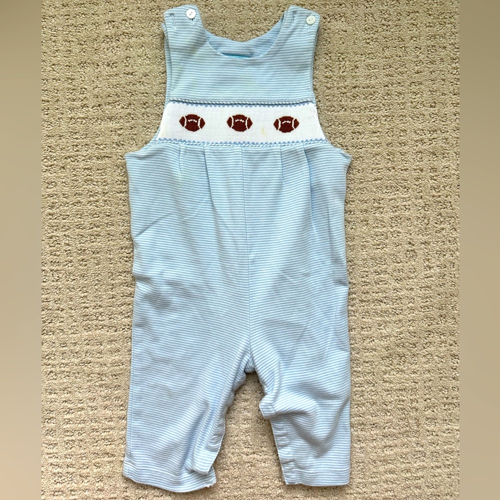 🏈Petite Bebe Smocked Football Longall🏈